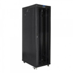 Szafa Lanberg Szafa instalacyjna Rack stojąca 19'' 42U 600x1200 czarna drzwi szklane LCD Lanbeg (flat pack) | FF01-6242-12BL | 5901969441567