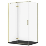 Cersanit SET C591 KABINA CITY LEWA ZŁOTA 120X90X195+TAKO SLIM CZARNY MAT WIR | SZEZ1005696661 | 5901771837831