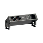 Listwa zasilająca Bachmann DESK2 2 gniazda szara | 4016514059348 | 4016514059348