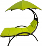 Saska Garden LEŻAK FOTEL Z PARASOLEM BERGAMO 200x125x180CM LIMONKA | 5902431054438 | 5902431054438