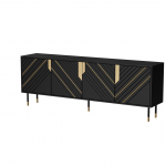 Cama 4D MOUNTAIN chest of drawers 204x40x72 black + gold | 207002 | 5903815011016