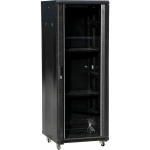 Szafa Q-Lantec Szafa 24U 600x600, drzwi przednie szklane, do samodzielnego montażu, kolor czarny (SS-24U-600-600-01-C) | SS-24U-600-600-01-C | 5901738558069