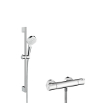 Zestaw prysznicowy Hansgrohe Crometta przesuwny z baterią termostatyczną biały (27812400) | 27812400 | 4011097803265