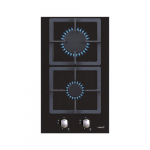 CATA | Hob | SCI 3002 BK | Gas on glass | Number of burners/cooking zones 2 | Rotary knobs | Black | 08047410 | 8422248093743