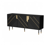 Cama 3D MOUNTAIN chest of drawers 154x40x72 black + gold | 207003 | 5903815011023