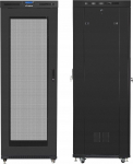 Szafa Lanberg Szafa instalacyjna Rack stojąca 19'' 42U 800x800 Drzwi perforowane czarna LCD (flat pack) | FF01-8842-23BL | 5901969441437