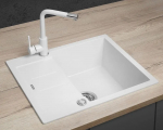 Zlewozmywak Concept DG05C45wh  kuchenny granitowy z ociekaczem BIAŁY | dg05c45wh | 8595631007198