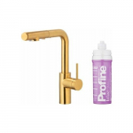 Bateria kuchenna KFA DUERO PURE BASIC PULL-OUT BATERIA KUCHENNA Z FUNKCJĄ FILTRACJI WODY I WYCIĄGANĄ WYLEWKĄ + ZESTAW FILTRUJĄCY PROFINE LILAC S, BRUSHED GOLD | 046623-115-31 | 5907571666312