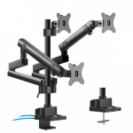 Maclean MC-811 Monitor Bracket Desk Mount Holder For 3 LCD LED Monitors USB 17'' - 27" 3 x 7kg VESA | MC-811 | 5902211111689