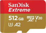 SanDisk Extreme 512 GB MicroSDHC UHS-I Class 10 | SDSQXAV-512G-GN6MA | 0619659189648