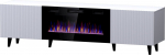 RTV cabinet PAFOS EF with electric fireplace 180x42x49 cm white matt | PAFOS RTV+K BI | 5903815006852