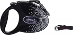 Flexi FLEXI Smycz Glam Splash Crystal, M TAŚMA 5 m, czarna | FL-2311 | 4000498042311