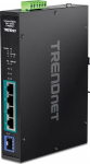 Switch TRENDnet TI-PGM541 5-portowy Przemysłowy Gigabit PoE+ Czarny | TI-PGM541 | 0710931162196