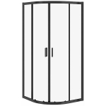 Cersanit KABINA PRYSZNICOWA ARTECO CZARNA P&Oacute;ŁOKRĄGŁA 80X80X190 SZKŁO TRANS | EZZF1002140001 | 5901771174509