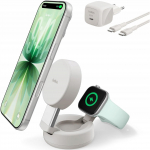 Ładowarka Belkin UltraCharge Pro Magnetyczna 2w1 Qi2 25 W Piaskowa (WIZ043KQSD) | WIZ043KQSD | 745883923434