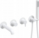 Bateria wannowa Dante 28.14.12.0 BAT. SILIA BIANCO WANNOWA 4-OTWOROWA PODTYNKOWA | BQS_A18P | 5907650858287