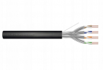DIGIT Kabel instalacyjny zewnętrzny żelowany kat.6A, U/FTP, Fca, AWG 23/1, PE, 500m, czarny, szpula | DK-1621-A-VH-5-OD | 4016032506522