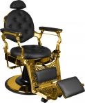 Activeshop Gabbiano fotel barberski Giulio Gold czarny | 5906717433023 | 5906717433023