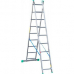 Drabex Drabina Aluminiowa 2-ELEMENTOWA 421CM 9+9 SZCZEBLI | 3209 | 5903726422055