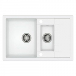 Zlewozmywak Quadron MORGAN 156 GraniteQ stalowy / biały metalik | 39221000 | 5903242531965