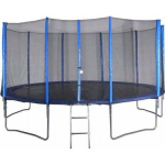 Trampolina Trampolina Czarno-Niebieska Ogrodowa Z Siatką | 984 | 9001741009841