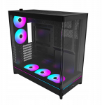 Montech HS02 PRO PC-Geh&auml;use, Midi-Tower, ATX, Tempered Glass, ARGB - schwarz | HS02 PRO (B) | 4710562741377