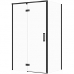 Cersanit SET C123 KABINA LARGA ZAWIAS LEWA CZARNA 120X80X195SZK TRANS WIR | SZEZ1004801522 | 5901771132462