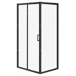Cersanit KABINA PRYSZNICOWA ARTECO CZARNA PRZESUWNA 100X80X190 SZKŁO TRANS | EZZR1000210001 | 5901771174561