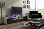 Cama TV stand EVORA 200 white/black gloss | EVORA BI/CZ