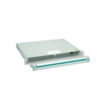 TELEGRTNER Panel światłowodowy TELEG&Auml;RTNER PROFI V z złączami, 24x LC Duplex, turkusowy, OM3 | 26.11.6102 | 4018359012267
