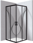 Deante Kabina prysznicowa kwadratowa 90x90 cm Funkia Evo czarny (KYC NB99P) | KYC NB99P | 5907650898764
