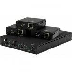 System przekazu sygnału AV StarTech Zestaw Extender, 3 porty, Cat5, HDMI (ST124HDBT) | ST124HDBT | 0065030864558