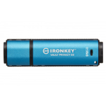 Kingston Ironkey Vault Privacy 50/512 GB/USB 3.2/USB-A/modr&aacute; | 20551627150 | 740617338836