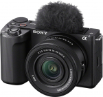 Sony Mirrorless Vlog Camera | ZV-E10M2KB ZV-E10 II and 16-50mm Lens Kit | Mirrorless Camera body | 27 MP | ISO sensitivity (max) 102400 | Display diagonal 3 " | Video recording | Wi-Fi | Fast Hybrid AF | Magnification 2 x | APS-C type (23.3 x 15.5 mm ...