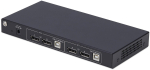 Przełącznik StarTech StarTech.com 2-Port Dual-Monitor DisplayPort KVM Switch with Dual View Video Matrix, 4K 60Hz, 4x USB Hub Ports, Hotkey Switching, DP 1.2 Matrix KVM, TAA Compliant, 3840 x 2160 pixels, 4K Ultra HD, 36 W, Black | P2ADD121D-KVM-SWIT ...