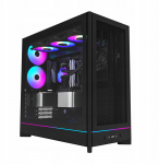 Montech HS01 PRO PC-Geh&auml;use, Midi-Tower, ATX, aRGB, Tempered Glass - schwarz | HS01 PRO (B) | 4710562747621