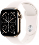 Smartwatch Apple Watch 11 GPS + Cellular 46mm Gold Titanium Sport Band S/M R&oacute;żowy (MFD54ZR/A) | MFD54ZR/A | 0195950629576