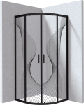 Deante Kabina prysznicowa p&oacute;łokrągła 80x80 cm Funkia Evo* czarny (KYP NB88P) | KYP NB88P | 5907650898771