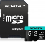 Memory card microSD Premier Pro 512 GB UHS1 U3 V30 A2 + adapter | AUSDX512GUI3V30SA2-RA1 | 4710273771359