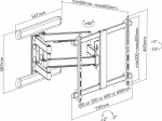 InLine &reg; Premium Aluminium Wall Mount, for Flat TV (37-80''), max. 70kg, white | 23118W | 4043718304073