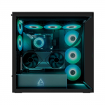 ARCTIC Xtender PC-Geh&auml;use, Midi-Tower, E-ATX, RGB, Tempered Glass - inklusive vertikaler GPU-Halterung & Riser-Kabel, schwarz | ACPCC00016A | 4895265000485