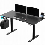 Biurko Ultradesk Level V2 Czarne 140 cm x 68 cm Bez podkładki | UDESK-LVA-BLANK | 5904238812167