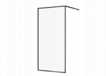 Cersanit (kabiny walk-in) Kabina prysznicowa walk-in LARGA czarna - (100x200) szkło transparentne (S932-139) | S932-139 | 5901771012627