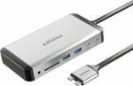 HUB USB Promate PROMATE VersaHub-MST 13-in-1 Dual USB-C Multimedia Hub / Dual 4K HDMI / USB3.0 / 150W | 6959144061900 | 6959144061900