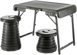 Wedo WEDO Camping Set 1 Tisch und 2 Teleskophocker NXT schwarz | 2128401 | 4003801872162