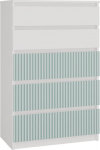 Topeshop Komoda do pokoju dziecka, Malwa, 70x40x110 cm, biały, miętowy | 5904507207540 | 5904507207540