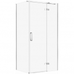 Cersanit KABINA PRYSZNICOWA CITY Z ZAWIASAMI CHROM 100X80X195 PRAWA TRANSP | EZZR1000155810 | 5901771110149