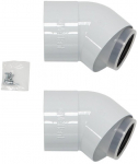 Vaillant Kolano wsp&oacute;łśrodkowe 45^ 80/125 (2 szt)(PW)  (DWZ) | 303611 | 4024074338452