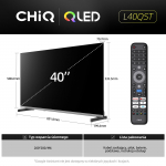 Telewizor CHiQ L40QST TV 40'', QLED, Full HD, Google TV, Frameless, Dolby Audio, dbx-tv, HDR 10 | L40QST | 8592344206030