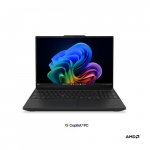 Lenovo ThinkPad T16 G5 AMD | Black | 16 " | IPS | WUXGA | 1920 x 1200 pixels | Anti-glare | AMD Ryzen AI 5 PRO | 440 | 16 GB | SODIMM DDR5 | Solid-state drive capacity 512 GB | AMD Radeon 840M Graphics | Windows 11 Pro | 802.11be | Bluetooth version  ...